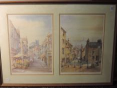 A ltd ed print, after Mario Ottenello, Lancaster townscapes, numbered 326/500, signed , framed and