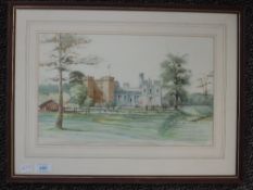 A watercolour, Mario Ottenello, Lancaster Golf Course, signed and attributed verso, framed and