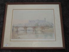 A ltd ed print after Mario Ottenello, Lancaster landscape, numbered 129/500, signed, 36 x 46cm,