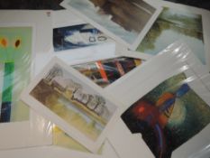 Five prints, after Russell Baker, inc Lydia IV, and three limited edition prints, landscapes