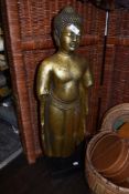 A mounted Indian styled Buddha figure with gold finnish
