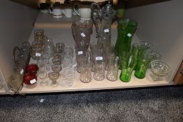 A selection of cocktail wine and spirit glasses including set of four Stuart tumblers