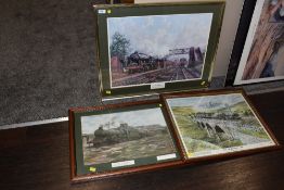 Two limited edition framed prints, one after Derek Jones, Castle at Stafford Road Wolverhampton,