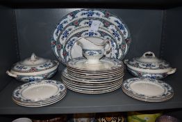 A part Corona ware 'Tokio' dinner service, around twenty four pieces, including tureens, platters