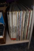 A varied lot of vinyl LP records, including pop, easy listening and more.