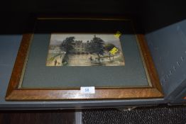 A framed and mounted watercolour depicting Dockray mill,Kendal by GW Appleby, also