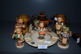 A collection of Goebel and other ceramics,including ashtray AF.