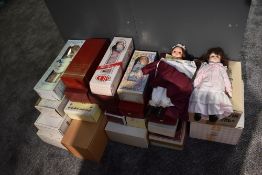 A large collection of modern collectors dolls including Alberon, Knightsbridge, Ingles etc, most