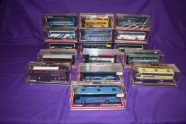 Sixteen Corgi (China) Limited Edition Original Omnibus diecast buses, including Eurolines, Harris