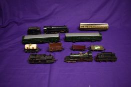 A small collection of 00 gauge comprising Triang Two Car DMU, Kit built 4-6-2 Loco & Tender Princess