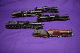 Five Lima, Hornby & Mainline 00 gauge LMS Locomotives, 4-6-2 Royal Scot 6100, 4-6-2 5138, 4-6-2
