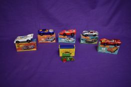 A Matchbox Lesney diecast, Aveling Barford Road Roller No1 along with five Matchbox 75 series