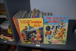A selection of 1950's and later children's annuals and story books including Hotspur Book for