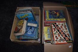 A selection of 1950's and later childrten's annuals and story books including 1955 Mickey Mouse,