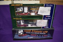 Two Corgi Limited Edition Eddie Stobart Ltd diecasts, Scannia T-Cab Bulk Tipper, boxed CC12802 and