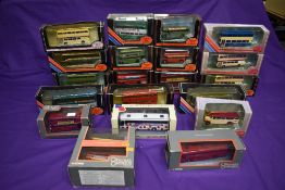 Seventeen EFE diecast buses including Premier Travel Service, Ribble, Preston Bus etc along with