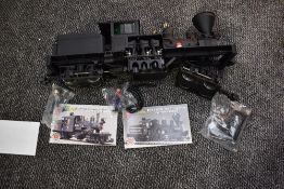 A Bachmann Spectrum Electric G Scale Two Truck Shay 36 Ton Loco & Tender, painted, unlettered,