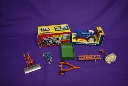 A Britains diecast, Ford Super Major 5000 Diesel Tractor, Exhaust fitted but broken, Air Filter