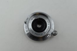 A rare Leitz Hektor f=28mm (2.8cm) 1;6,3 lens. Serial No 531207