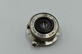 A Leitz Elmar 1;3,5 35mm (3.5cm) close focus lens