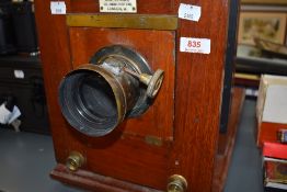 A Fallowfield, 146 Charing Cross Road London manufactured late 19th Century mahogany cased photogra