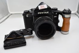 A Pentax 6X7 camera body. Serial No 4138372