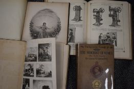 Four antique books, flowers of lovliness,Shakespeare's comedy of The Merchant of Venice, Burnet on