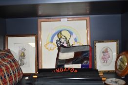 A mixed lot containing a selection of frames and miniatures,tourist collectables and more.