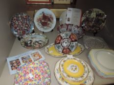 An assortment of vintage plates,including Royal Winton Royalty and Julia,Empire ware, Hampton and