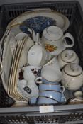 A selection of ceramics including Doulton tea cups and Mayfair