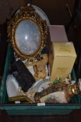A selection of curios including Regency Fine Arts and two ornate gilt effect frames