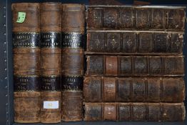 A selection of antique text and reference books including History of England