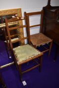 Two (not pair) Victorian bedroom chairs
