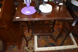 An Edwardian mahogany occasional table, approx. 60 x 40cm