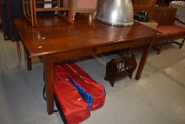 A modern hardwood kitchen table, 170cm x 100cm