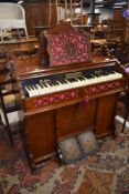 A 19th Century oak cased Chapel/American Organ/Harmonium by The Hillier Organ Company, lovely
