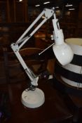 A vintage angle poise lamp