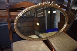 A gilt frame wall mirror, width approx. 72cm