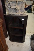 A Victorian stained frame open corner shelf, height approx. 90cm