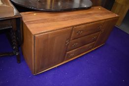 An Ercol mid colour sideboard, possibly stripped and restained, but in nice condition, width approx.