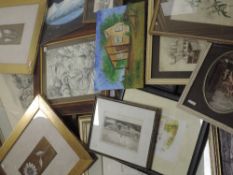 A large selection of decorative prints, inc after Watts, still life dated 1836, 20 x 12cm, framed