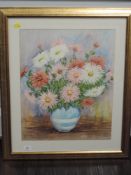 A watercolour, Albert Jump, still life, signed, 49 x 39cm, framed and glazed