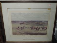 A Ltd Ed print, after Neil Cawthorne, The South Notts Hunt at the Limekiln, signed and num 44/250,