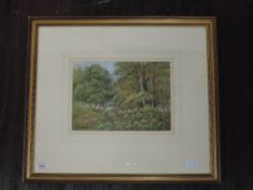 A watercolour, A Jump, still life, signed, 49 x 39cm, framed and glazed