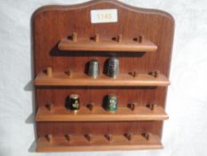 A silver thimble having Celtic knot decoration, Edinburgh 1988, Isle of Mull Silver Co, a