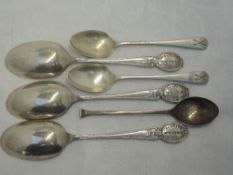 Three silver presentation spoons regarding Penrith miniature rifle club having moulded decoration to