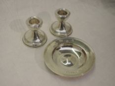 A silver replica Armada dish having over sized hallmarks and date inscription, London 1971,