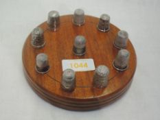 Ten HM silver thimbles of traditional form, all bearing Birmingham hallmarks including Victorian and