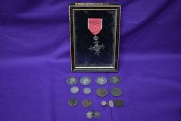 A small of mainly silver Coins including four Half crowns, 1834, 1836 x2, George IV etc, a 9ct