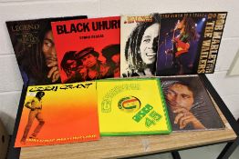 A lot of seven reggae and related albums and 12'